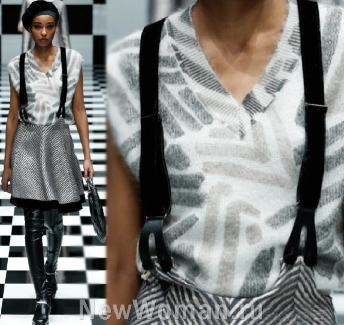 юбка с подтяжками - модный тренд 2023 года