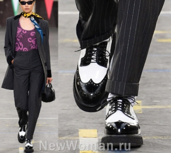 женские туфли дерби от модного дома Kenzo Spring 2023 (Парижская Неделя моды)