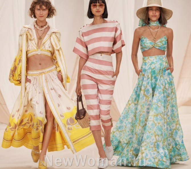 какие женские костюмы для отпуска, пляжа, курорта в моде Летом 2023 года - фото из коллекции Zimmermann Resort 2023 (Австралия)