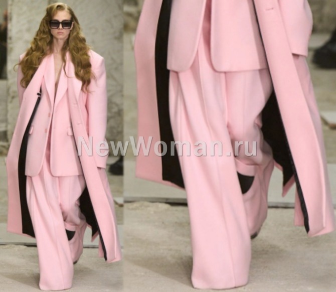 брюки из пальтовой ткани в составе образа в стиле тотал-лук - тренды 2023 года осень-зима от бренда Vetements SPRING 2023 READY-TO-WEAR, Парижская Неделя моды