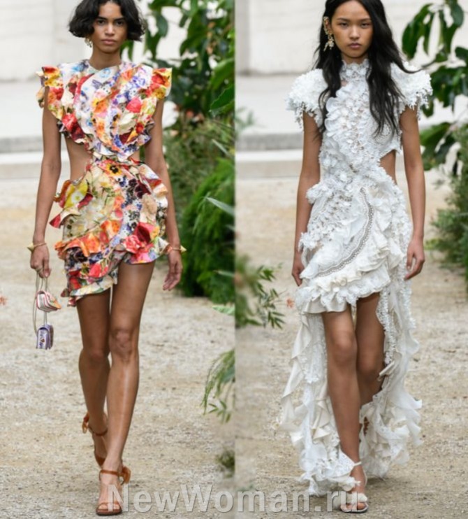 летние платья 2023 года с воланами - подиум Zimmermann RTW Spring 2023, Парижская Неделя моды