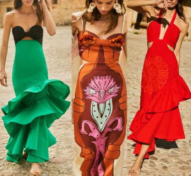 горячий тренд сезона лето 2023 - платье, состоящее из топа и юбки, сшитых между собой
