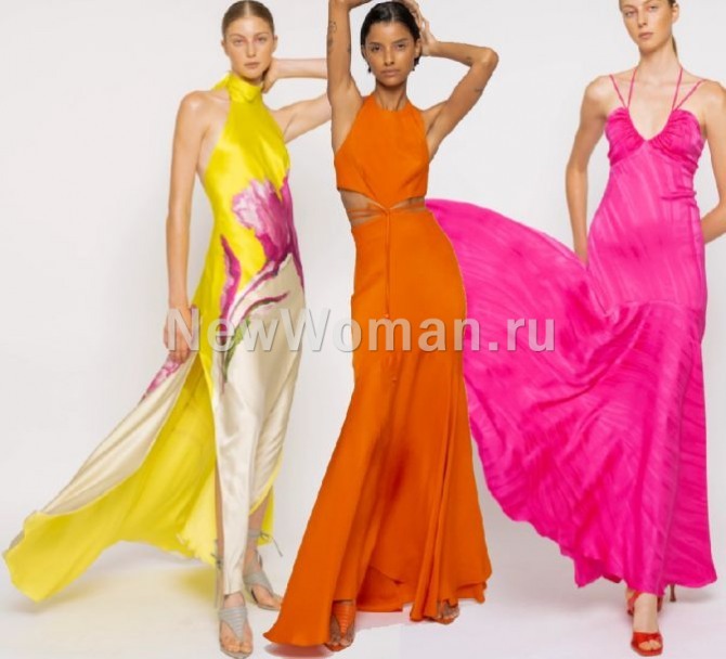 фото летних вечерних платье макси от бренда Silvia Tcherassi SPRING 2023 READY-TO-WEAR, Нью-Йоркская Неделя моды