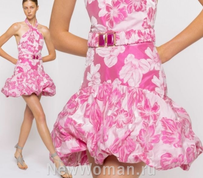 модные летние платья мини для девушек со стройными ногами - нарядная мода сезона лето 2023