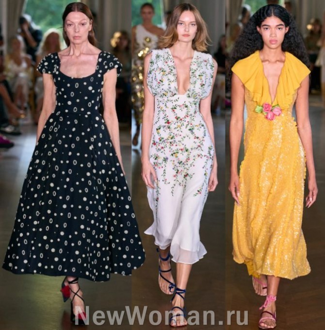 стильные фасоны летних платьев миди от бренда Markarian SPRING 2023 READY-TO-WEAR, Нью-Йорк