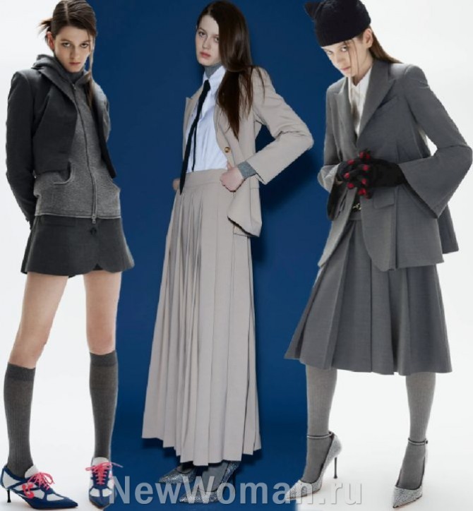 итальянская деловая мода 2024 года для девушек-студенток - юбочные офисные стильные костюмы от молодежного бренда Vivetta 