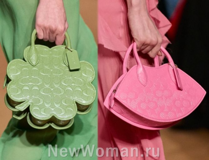 модные летние цветные сумки 2024 года необычного дизайна в форме женских губ и яблока, цвет тисненой кожи мятный и розовый