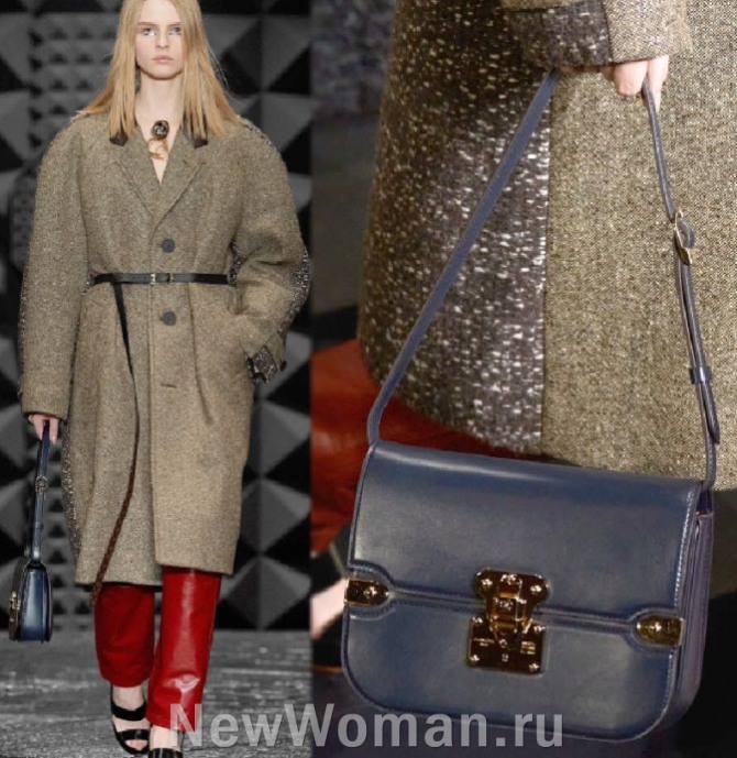 с какой женской сумкой и аксессуарами носить светло-коричневое женское пальто из твида в 2024 году