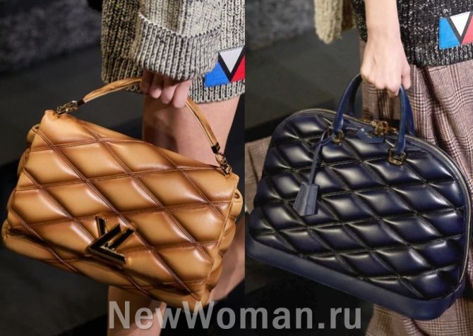  зимние женские повседневные модные сумки из кожи на 2024 год - модели с выпуклым тиснением от бренда Louis Vuitton, FALL 2023 READY-TO-WEAR, Франция