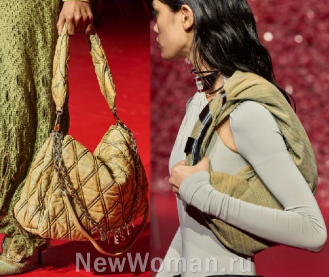 мягкие тканевые сумки 2024 с Миланской Недели моды