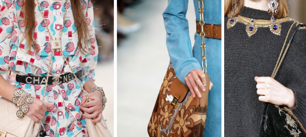 модная женская сумка 2019 года - это сумка на цепочке - длинной или короткой