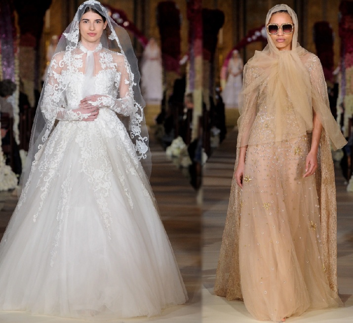 свадебные платья от бренда Reem Acra полностью закрывающие тело