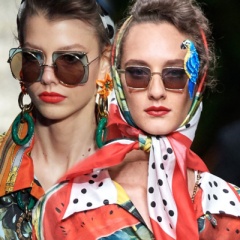 Модные солнцезащитные женские дизайнерские очки Весна-Лето 2020 - фото с модных показов