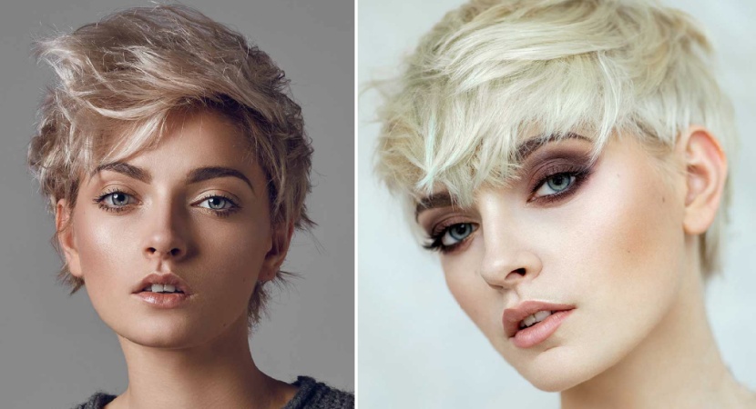 модная стрижка пикси на белых волосах (блонд) - варианты на 2020 год