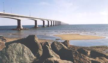 Мост Confederation Bridge. Длина моста 12.9 км
