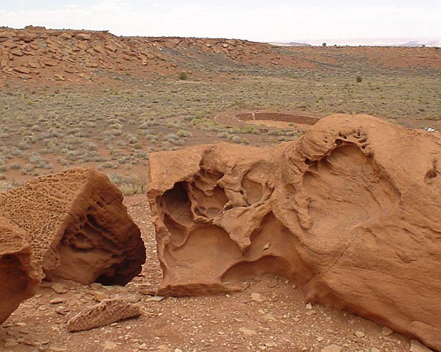 фото раскопок древнего поселения индейцев Америки - Вупатки (Wupatki National Monument), Аризона