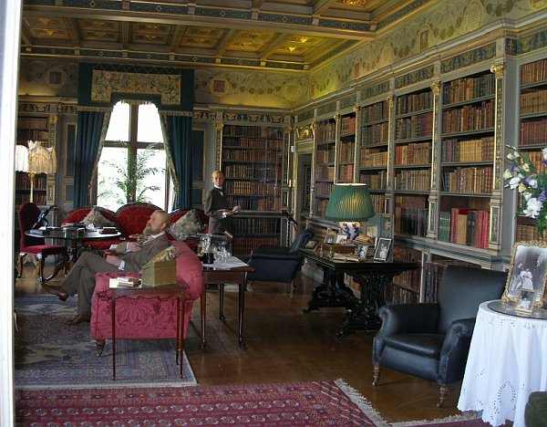 библиотека в старинном замке