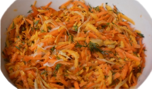 Рецепты от свекрови. Морковный маринад с рыбой - с консервированной сайрой в собственном соку