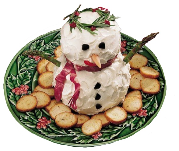 новогодний салат-снеговик