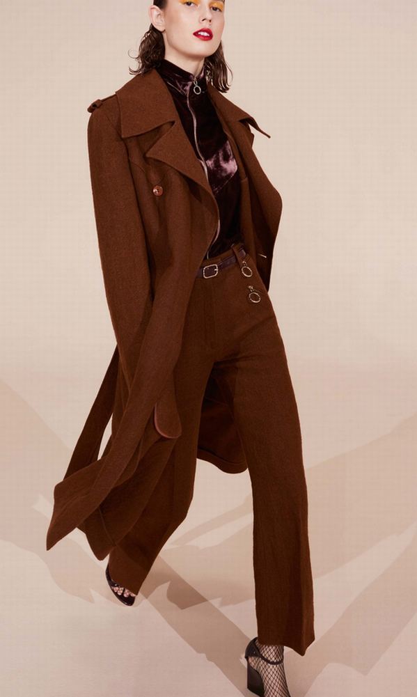 Весна 2017 - модное женское коричневое пальто от Нина Ричи
