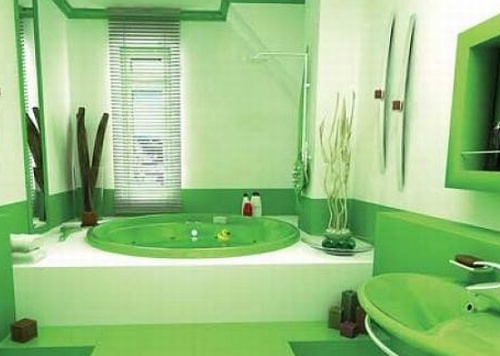 ванная комната - дизайн в цвете травы