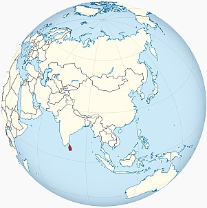 шри-ланка на карте земного шара