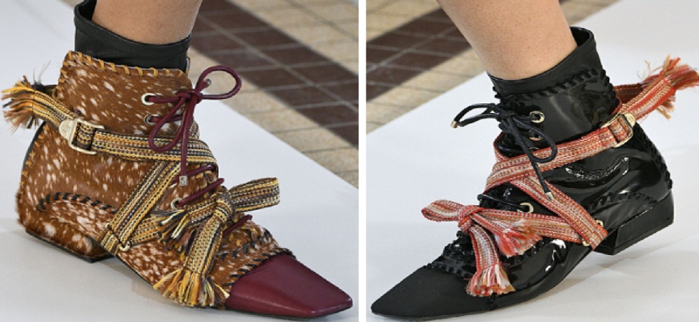 ботинки декорированные ремнями и пряжками от Carven