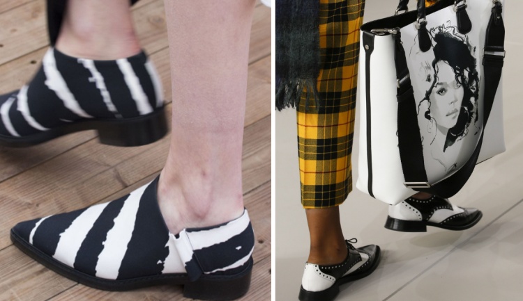 женские туфли в черно-белой гамме