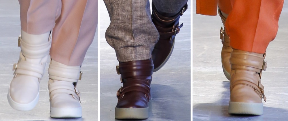 зимние дамские ботинки с ремнями, пряжками и высокой платформой