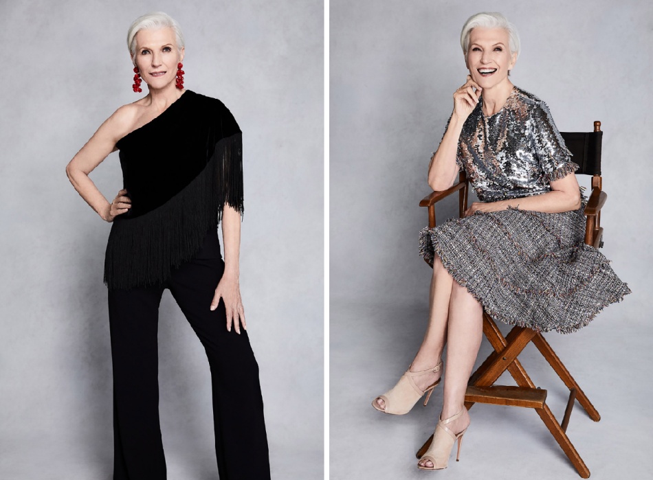 модный комплект для пожилых женщин: брюки плюс топ и юбка плюс топ
