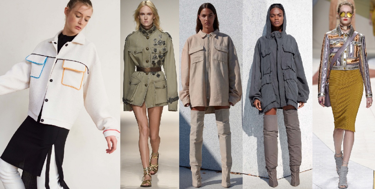 Модная тенденция весна-лето 2017 - куртки с большими накладными карманами