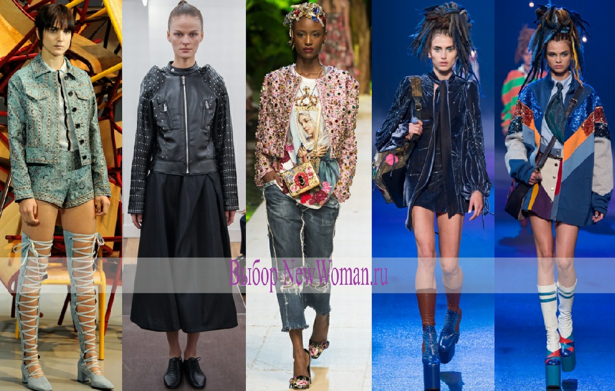 Модные женские куртки весны 2017 с клепками, блестками и пайетками