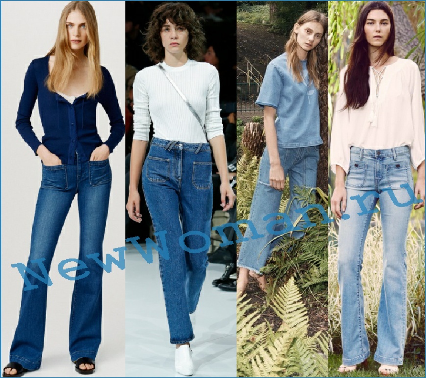 Модные джинсы 2016 с накладными передними карманами
