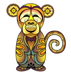 Рисунок желтой обезьяны