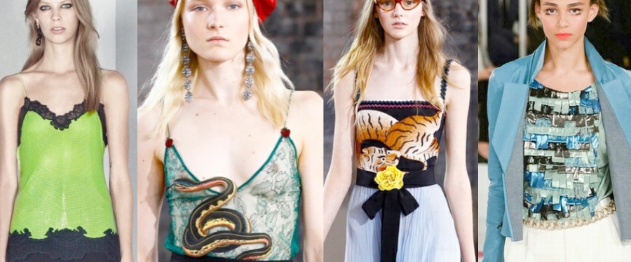 Топы из круизной коллекции Resort 2016. Дизайнерские дома: Chanel, Gucci, Versace