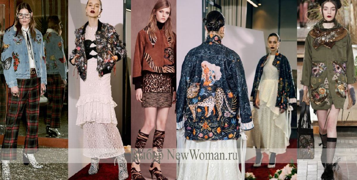 Модный декор женских брендовых курток осеннего сезона 2016
