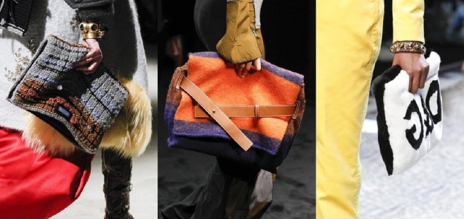  В 2018 году в моде женские сумки из текстиля в форме конверта-подушки