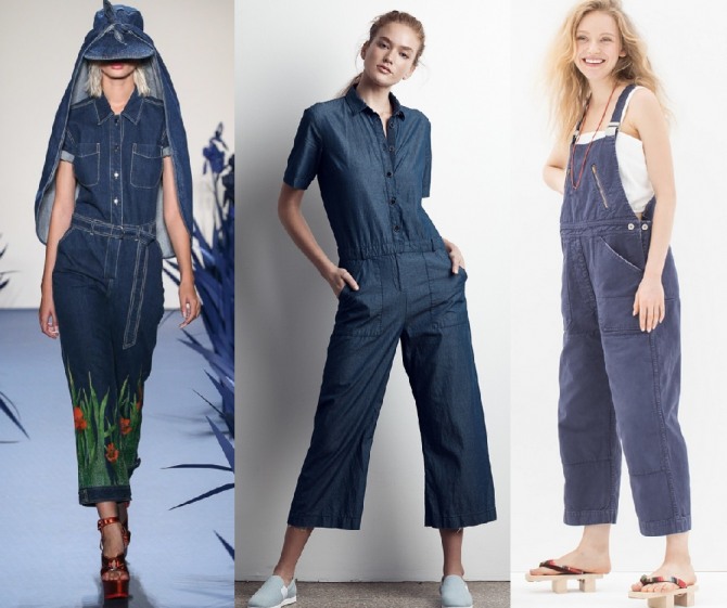 джинсовые комбинезоны от дизайнеров на лето 2018