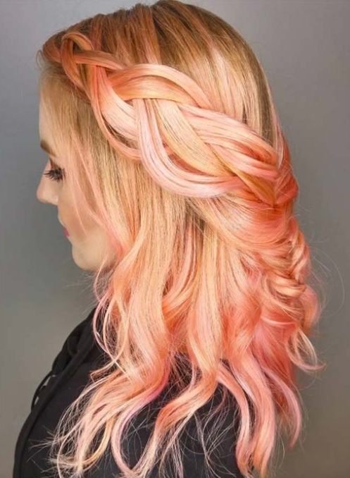 Фото красивых девушек с персиковым цветом волос