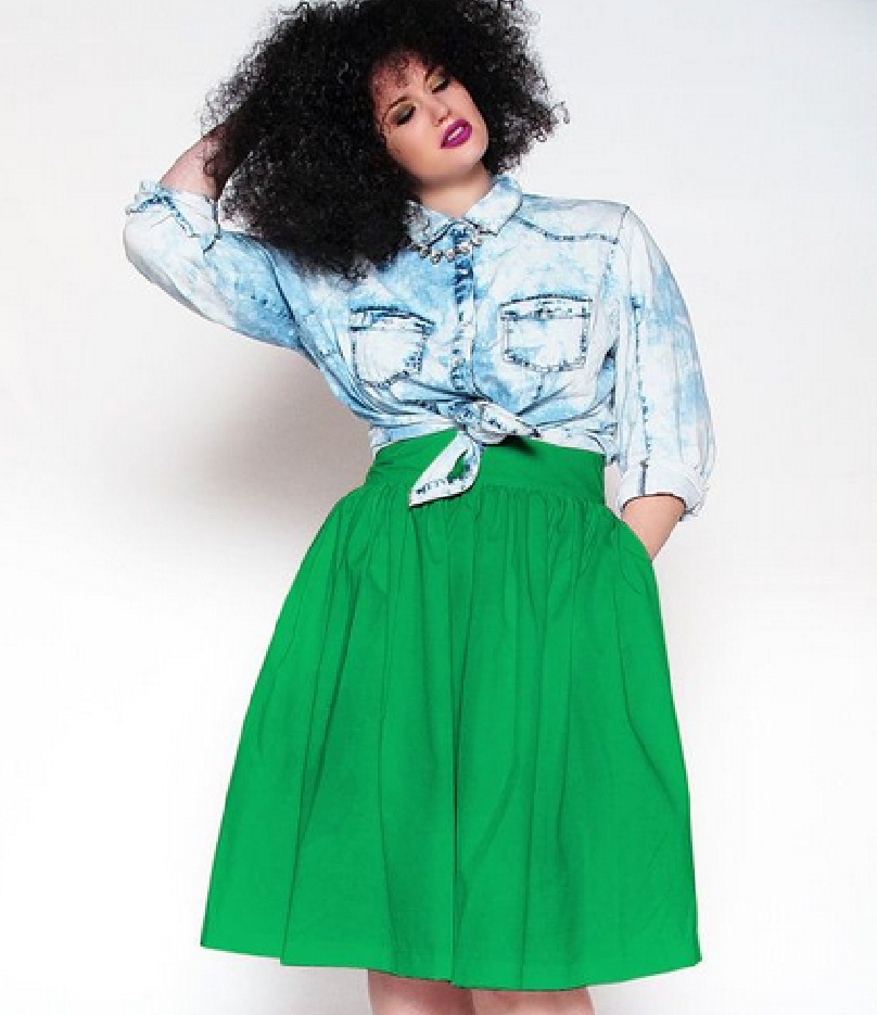 Фото полных девушек в красивых юбках - мода весна-лето 2018