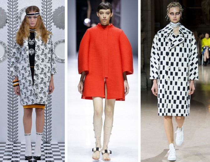 Пальто-кокан мода весна 2018 дизайнеры Holly Fulton, Lanvin, Junya Watanabe