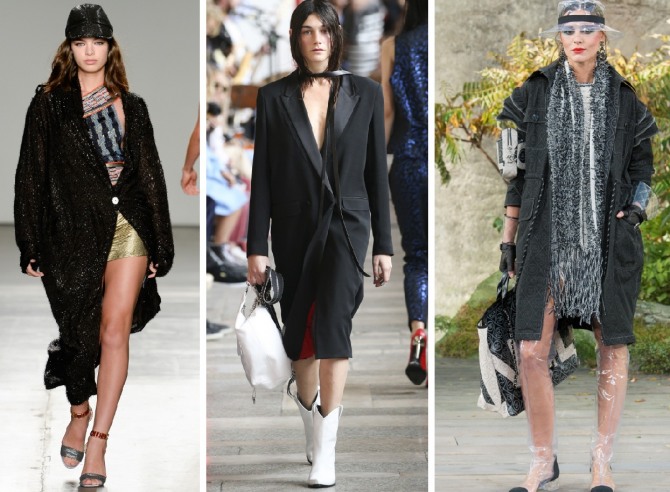 Пальто черного цвета женское от Custo Barcelona, Each x Other, Chanel на весну 2018 года
