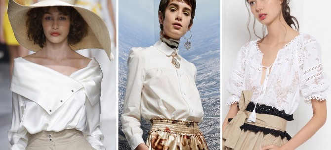 модные белые блузки 2018