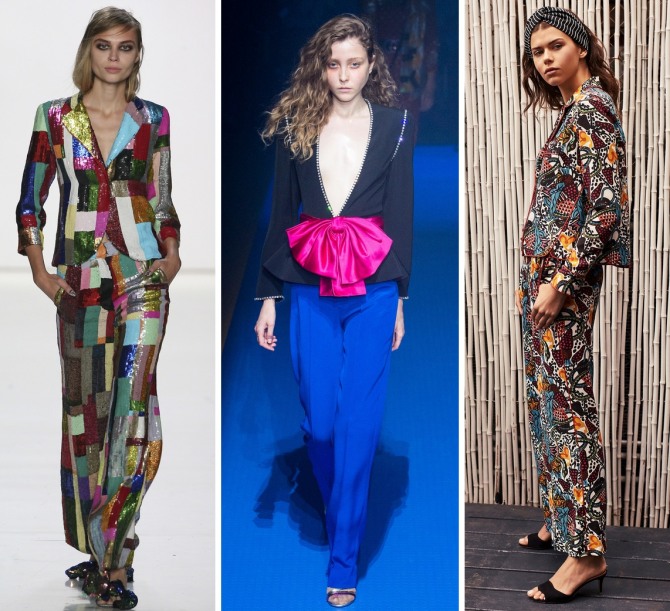 модные женские брюки 2018 в комплекте с жакетом и пиджаком