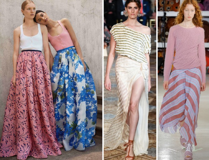 летние юбки макси для девушек - фасоны длинных юбок на лето 2018