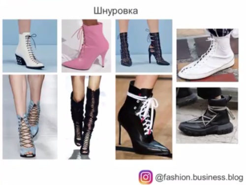 модный обувной трнед 2018 года - модели со шнуровкой - фото