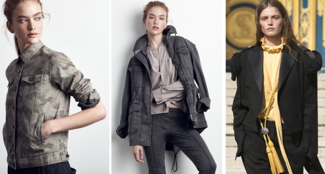 варианты женских курток в военном стиле