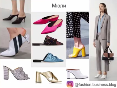 модная обувь на лето 2018 - мюли