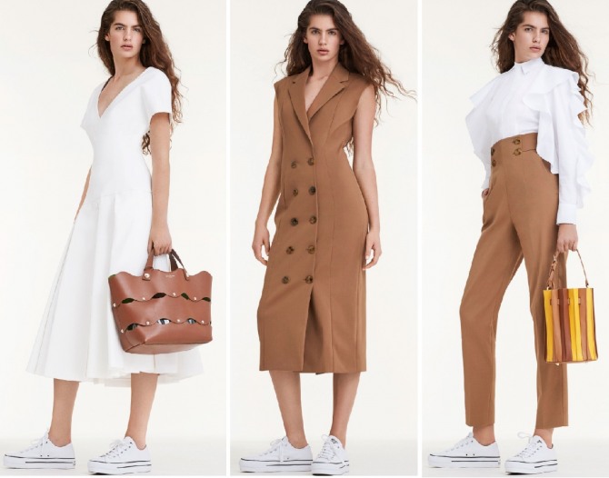 женская летняя одежда платья брюки блузки - примеры стильных фасонов модного лета 2018 