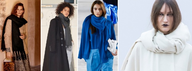 как завязывать модные женские шарфы - фотопримеры